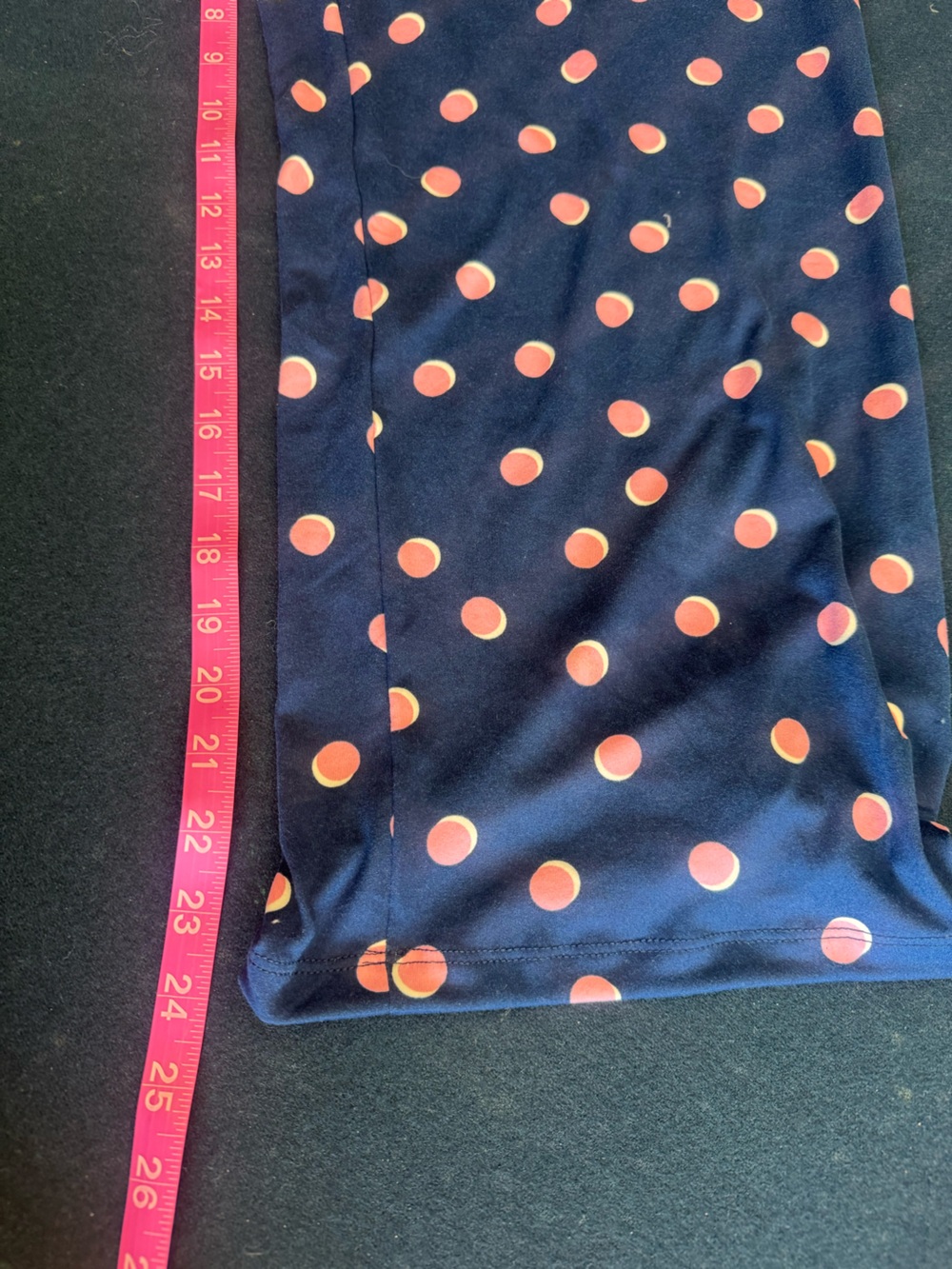 kate spade ♠️ Navy Pajama Top with Pink and Cream Polka Dots, cute comfy &cool! - Picture 12 of 14